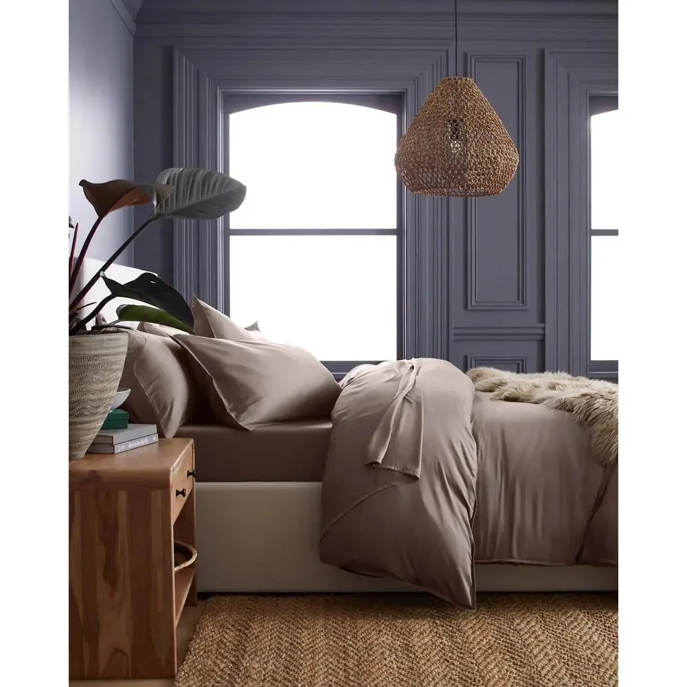 Quince Bamboo Duvet Cover Set King/Cal King Stone NWOT